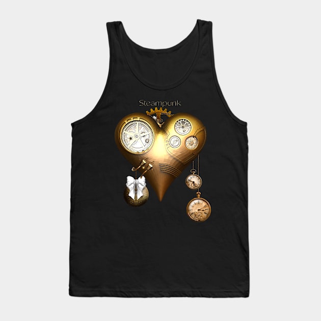 Steampunk heart, clocks and gears Tank Top by Nicky2342